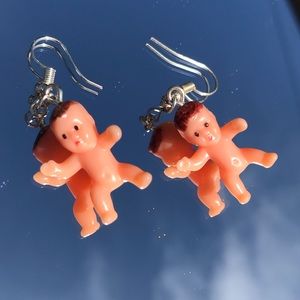Baby plastic earrings